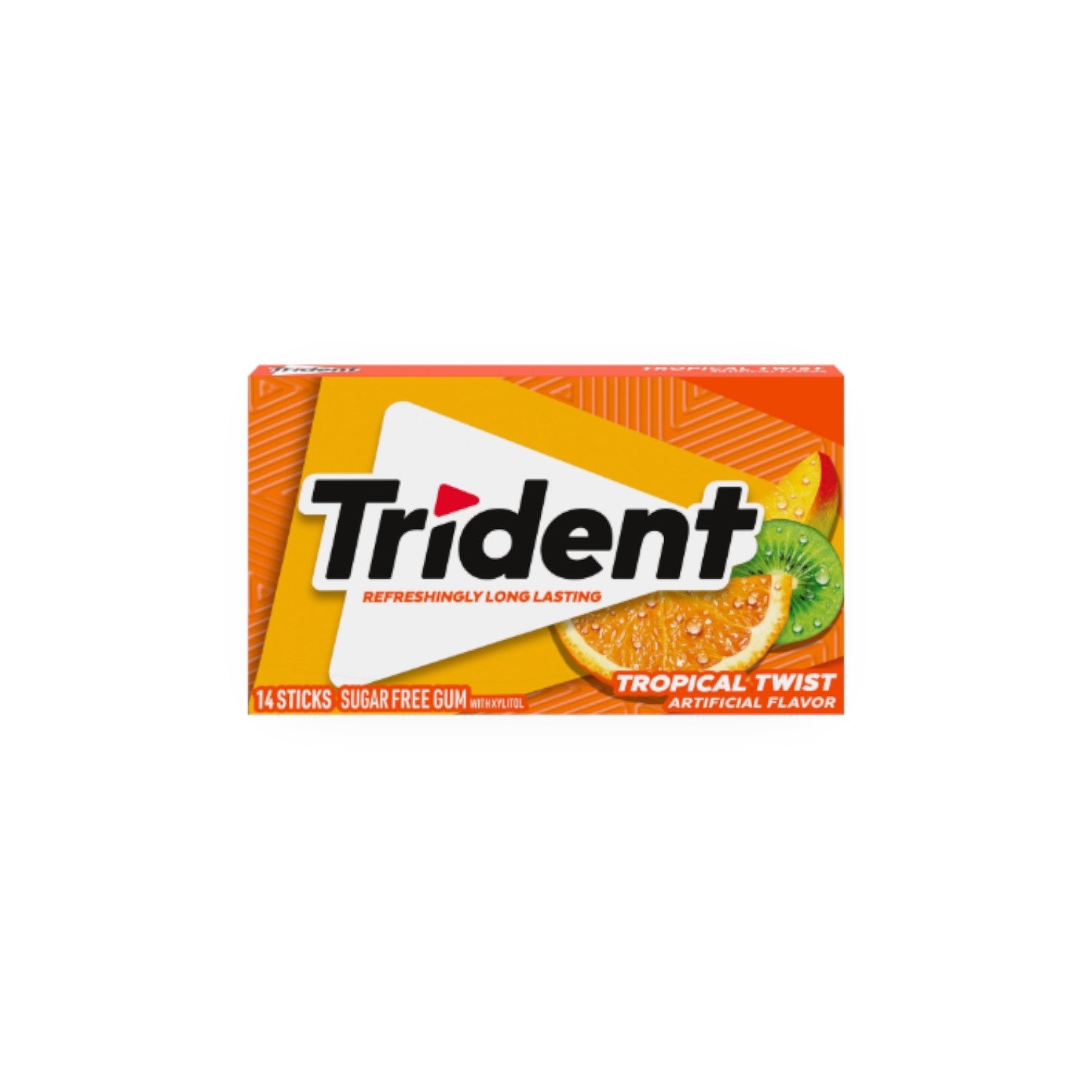 Trident Tropical Twist Sugarfree Chewing Gum. (14 Pieces)