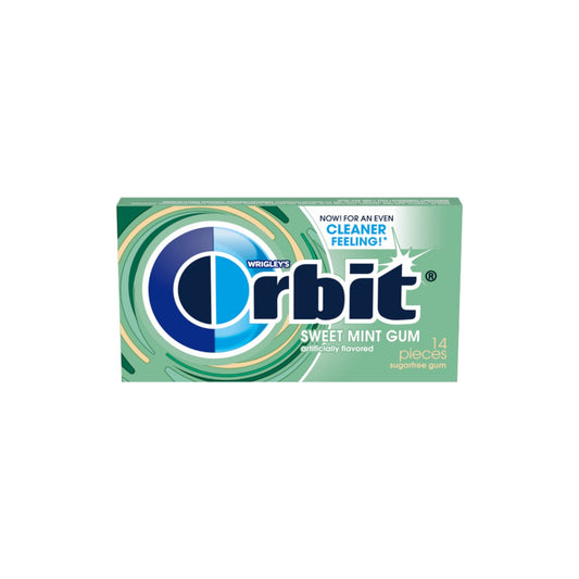 ORBIT Sweet Mint Sugarfree Chewing Gum. (14 Pieces)