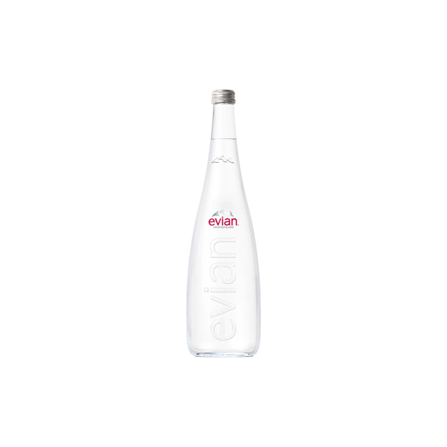 evian Natural Spring Water 750ml.(glass bottle)