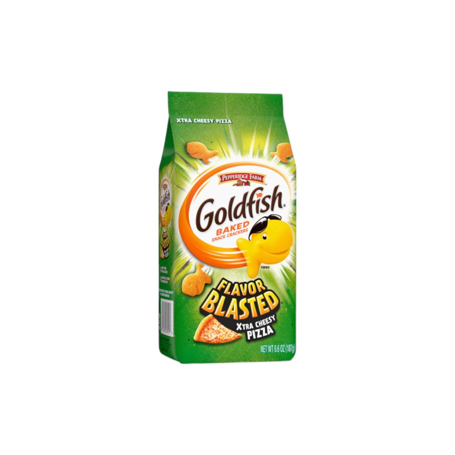 Goldfish Xtra Cheesy Pizza Flavor Blasted Baked Snack Crackers 187g.