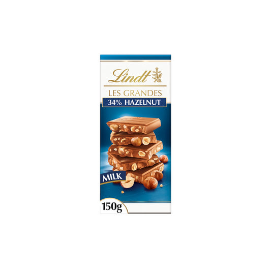 Lindt Les Grandes Milk Hazelnut Bar 150g.