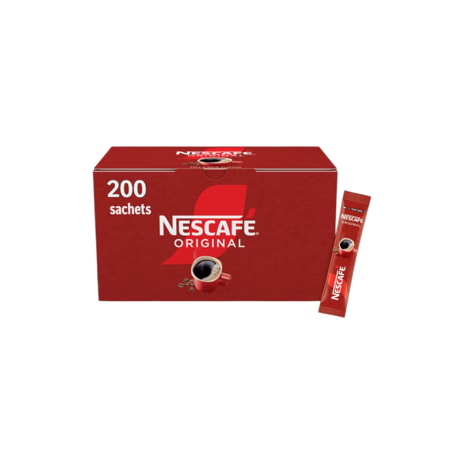 NESCAFE Original Instant Coffee Sachets (200 x 1.8g Sticks).