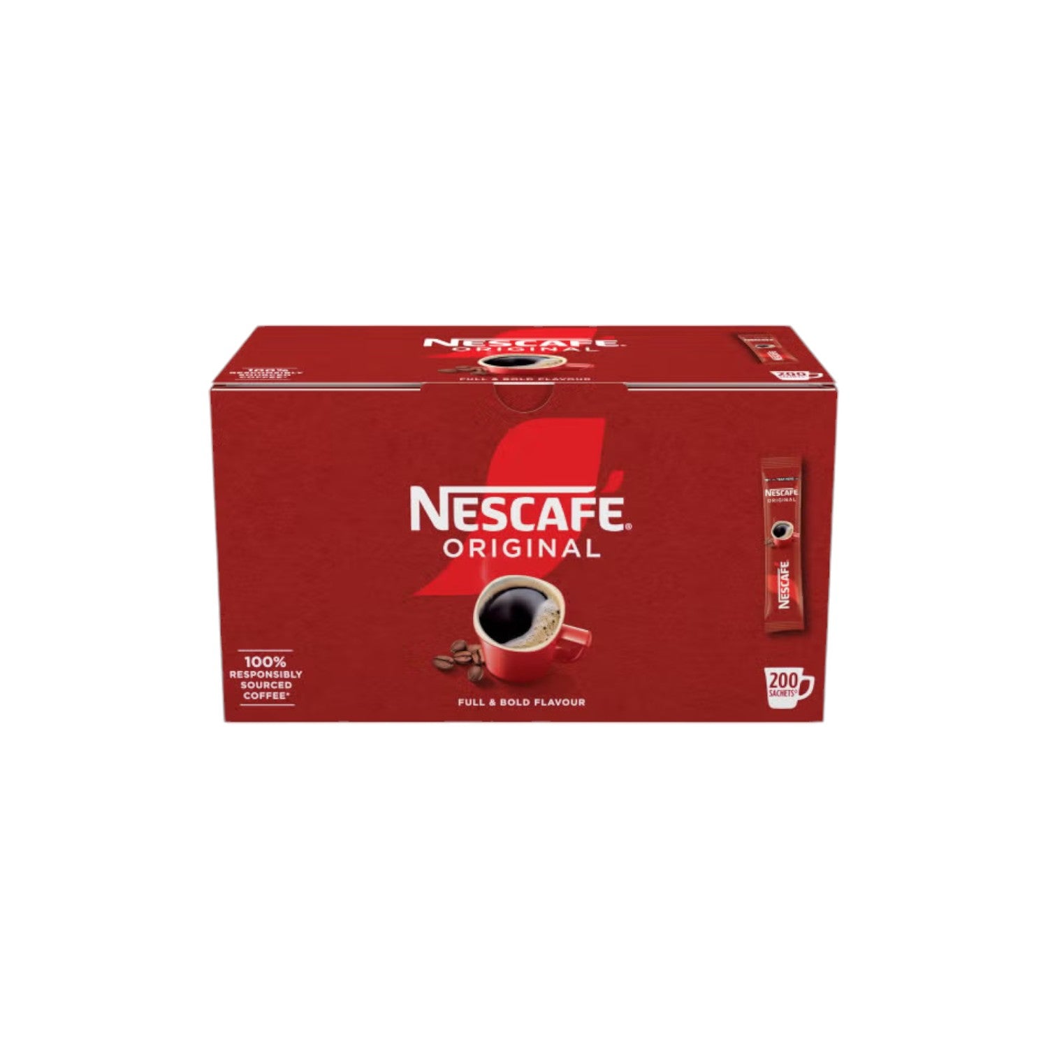 NESCAFE Original Instant Coffee Sachets (200 x 1.8g Sticks).