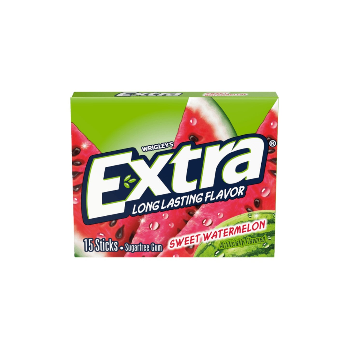 EXTRA Sweet Watermelon Sugar Free Chewing Gum. (15 Sticks)