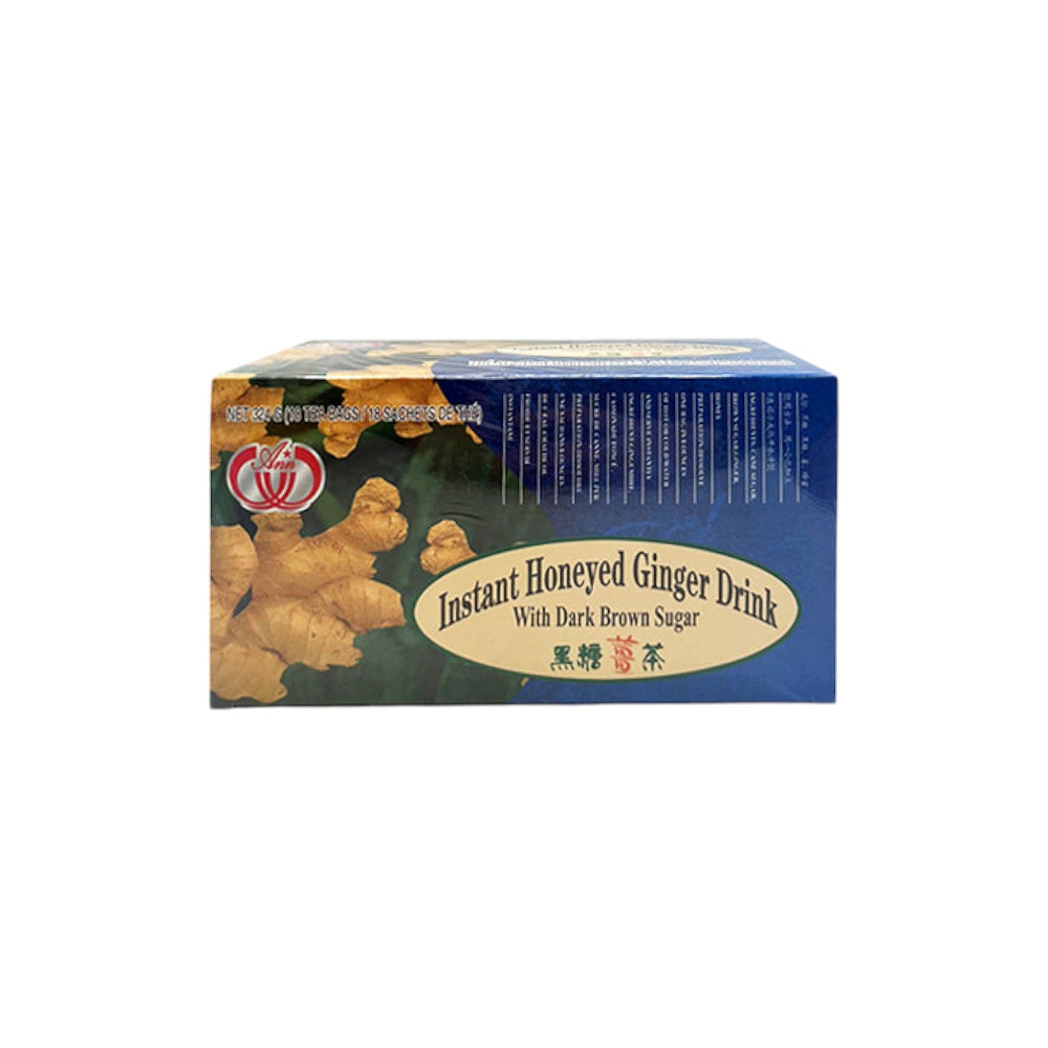 Ann Instant Honeyed Ginger Drink With Dark Brown Sugar (18g x 18 Sachets) 324g