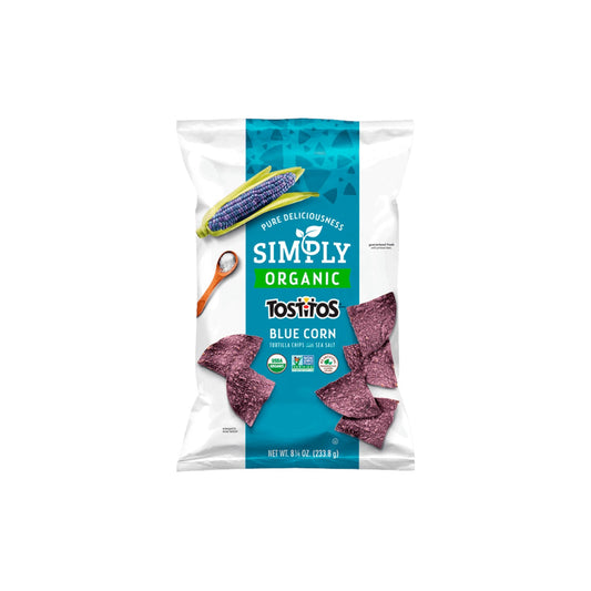 Simply TOSTITOS Organic Blue Corn 233.8g.