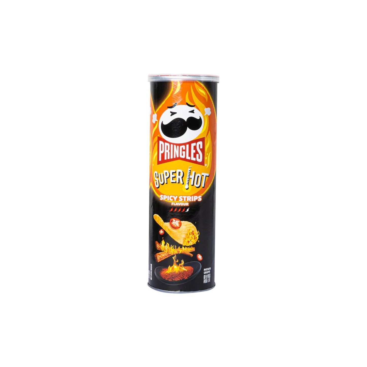 Pringles Super Hot Spicy Strips Flavoured Potato Crisps 110g