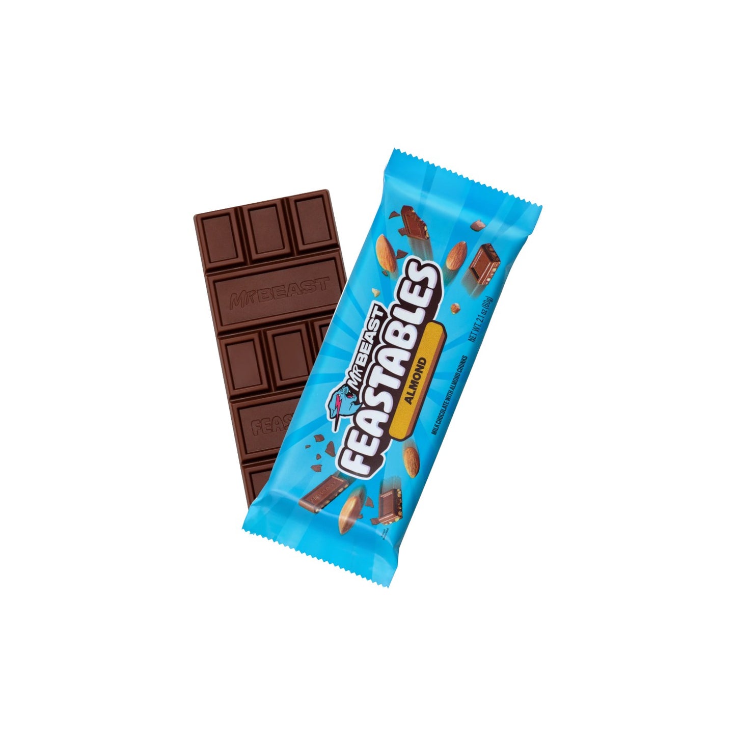 MRBEAST Feastables Almond Chocolate Bar 60g