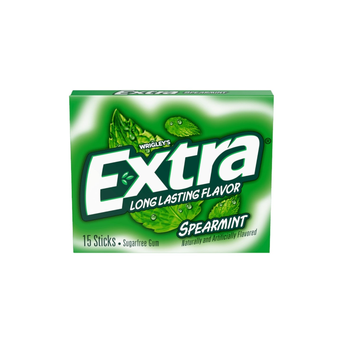 EXTRA Spearmint Sugar Free Chewing Gum. (15 Sticks)