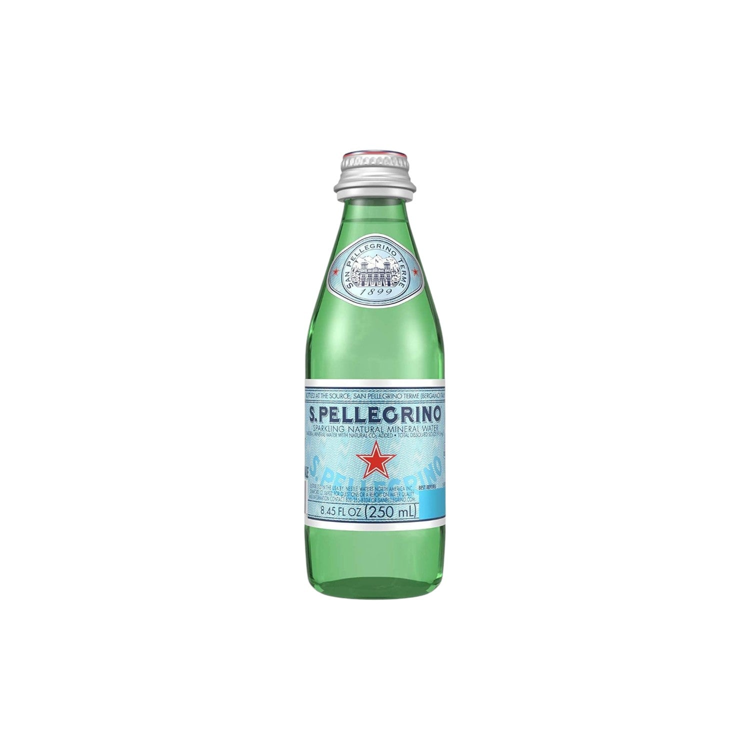 S.Pellegrino Sparkling Natural Mineral Water 250ml. (glass bottle)