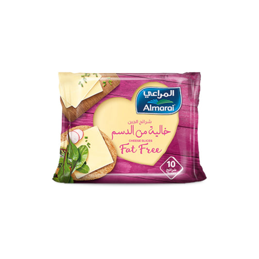 Almarai Cheddar Slices Sandwich Fat Free 200g. (10 slices)