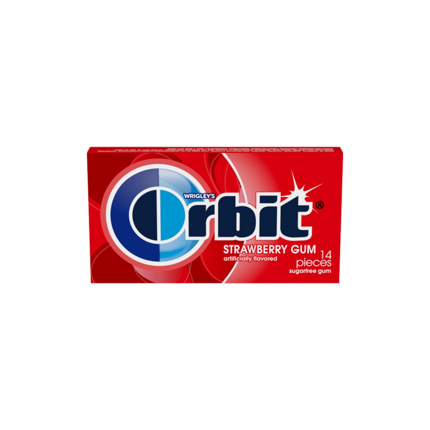 ORBIT Strawberry Sugarfree Chewing Gum. (14 Pieces)